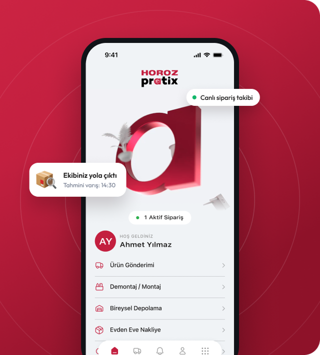 Horoz Pratix mobil uygulaması ekran görüntüsü