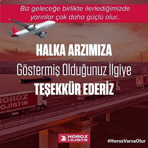 Horoz Lojistik Kargo Hizmetleri ve Tic. A.Ş. Halka Arz Sonuçları