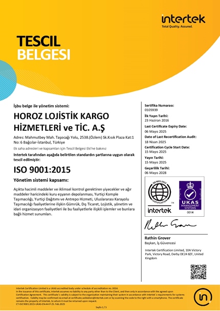 ISO 9001:2015 KALİTE YÖNETİM SİSTEMİ