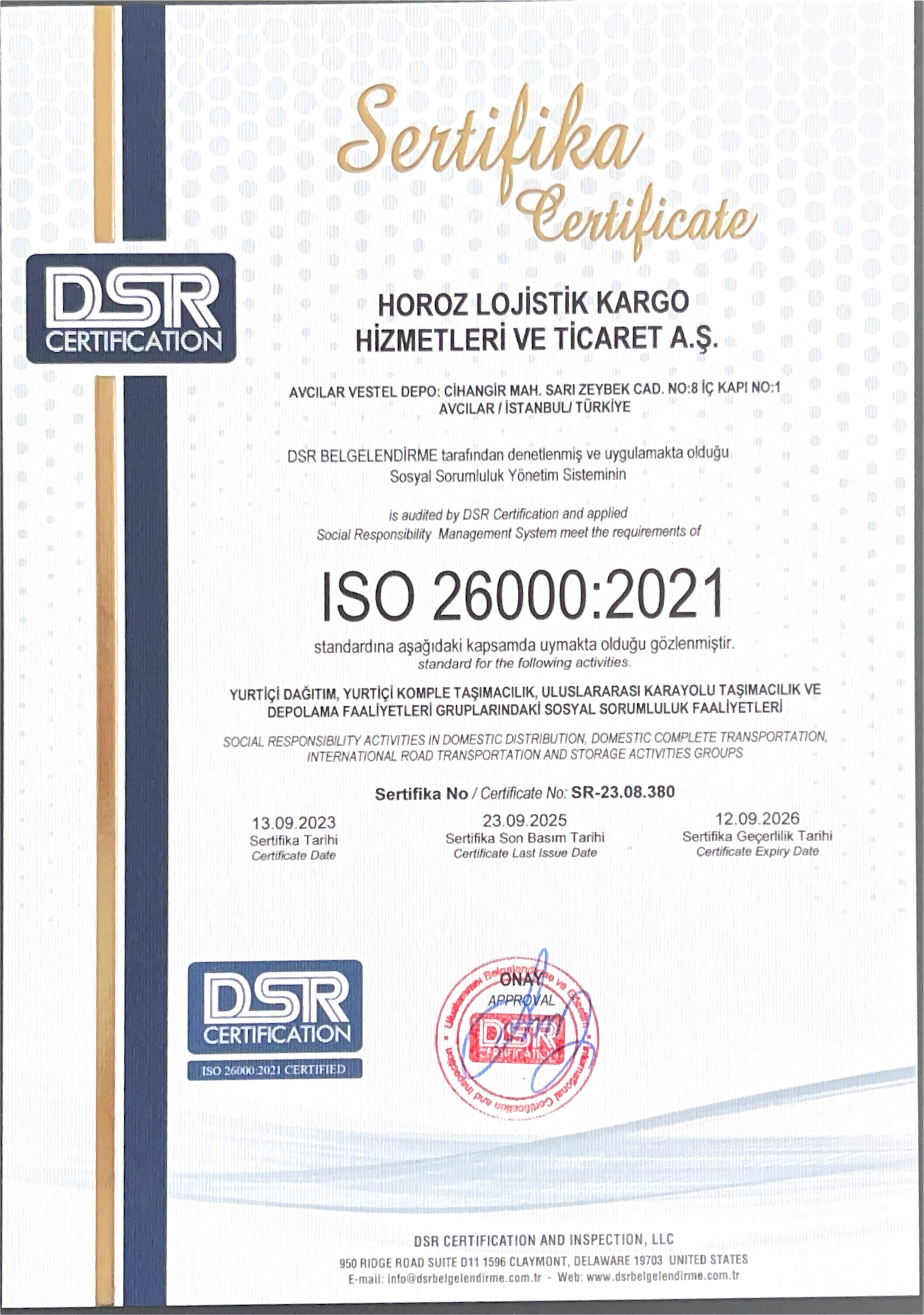 ISO 26000:2021 SOSYAL UYGUNLUK YÖNETİM SİSTEMİ