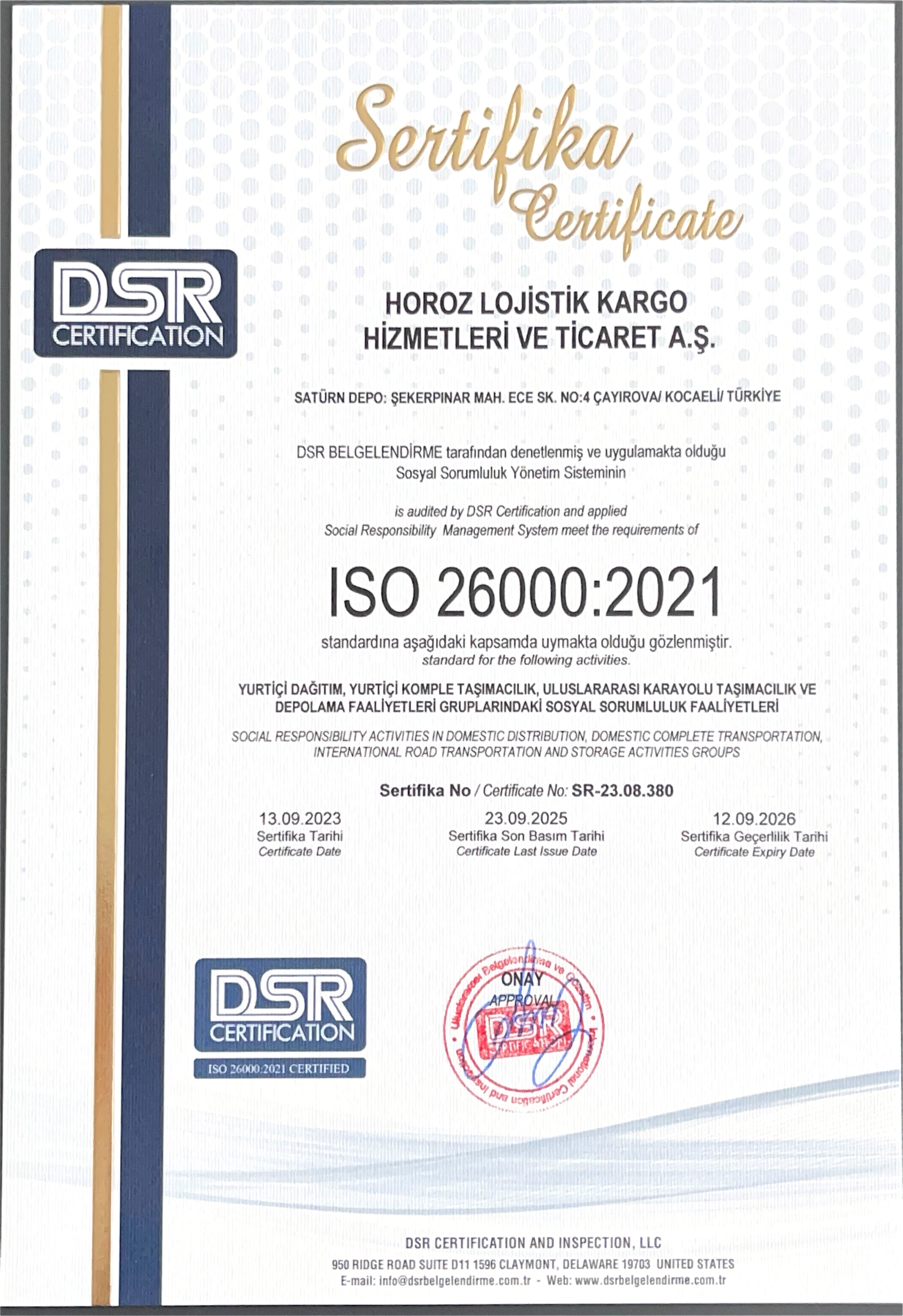 ISO 26000:2021 SOSYAL UYGUNLUK YÖNETİM SİSTEMİ