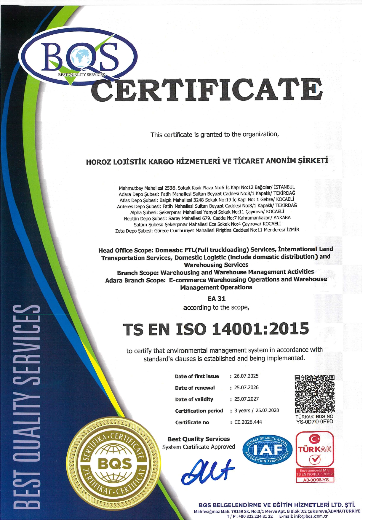 ISO 14001:2015 ENVIRONMENTAL MANAGEMENT SYSTEM AND ISO 50001:2018 ENERGY MANAGEMENT SYSTEM