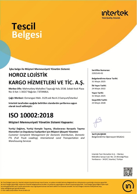 ISO 10002:2018 MÜŞTERİ MEMNUNİYETİ YÖNETİM SİSTEMİ