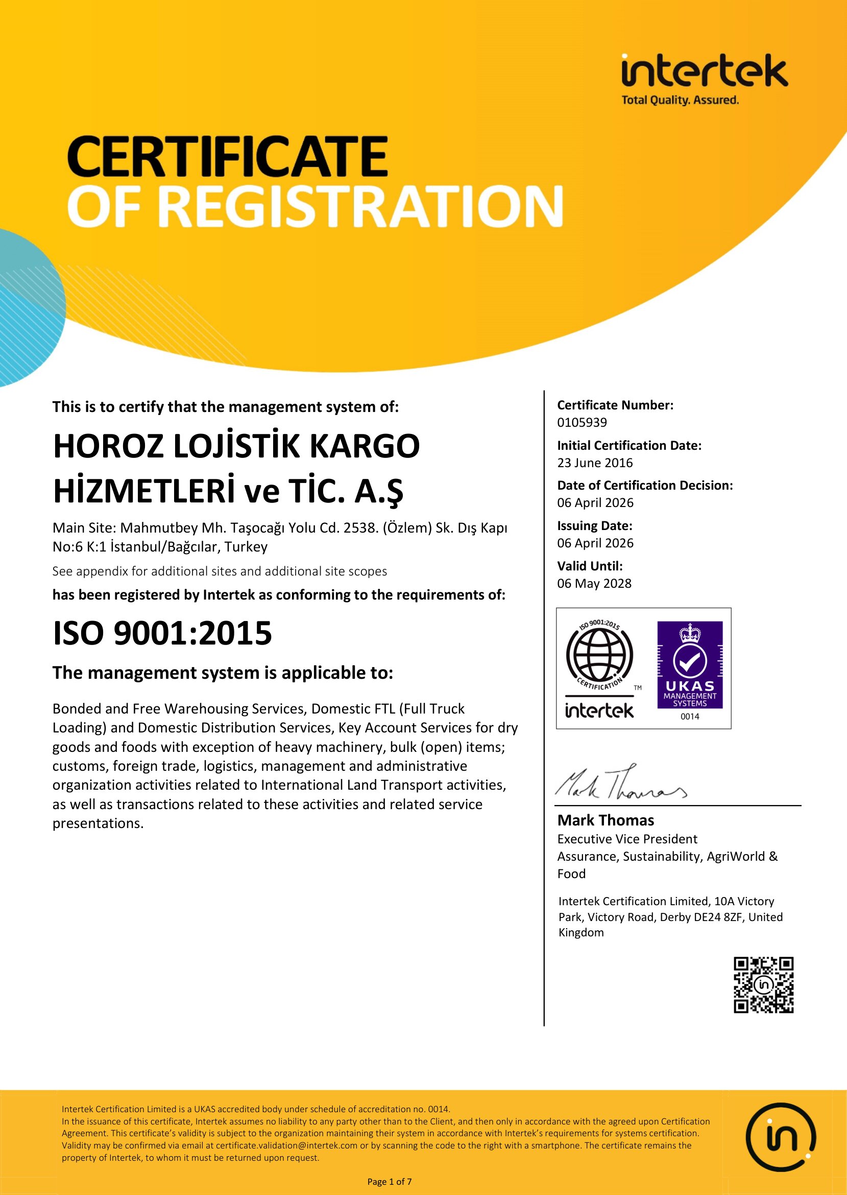 ISO 9001:2015 QUALITY MANAGEMENT SYSTEM